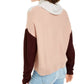 Suéter de malha com blocos de cores feminino BCX Junior, tamanho médio, branco