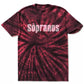 Camiseta masculina Merch Traffic Tie Dye Sopranos Graphic, vermelha, tamanho grande