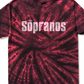Camiseta masculina Merch Traffic Tie Dye Sopranos Graphic, vermelha, tamanho grande