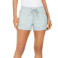 Shorts de popeline feminino estilo &amp; co, tamanho médio, azul, tamanho extragrande