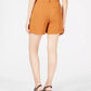 Shorts de crepe com cinto Bar III feminino marrom tamanho 2
