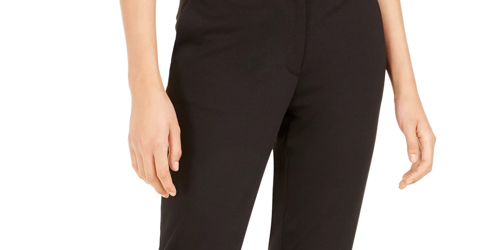 Calça reta feminina Bar III preta tamanho X-G