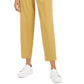 Calça plissada feminina Bar III com botões frontais, amarelo brilhante, tamanho 4