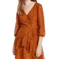 Vestido de chita com relevo BCX Juniors laranja tamanho extragrande