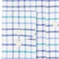 Camisa social xadrez Eagle masculina clássica/regular, sem passar a ferro, com gola flexível, azul, tamanho 16,5 x 32-33