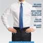 Camisa social xadrez Eagle masculina clássica/regular, sem passar a ferro, com gola flexível, azul, tamanho 16,5 x 32-33