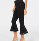 Calça jeans cropped com detalhes Thalia Sodi feminina, preta, tamanho 10