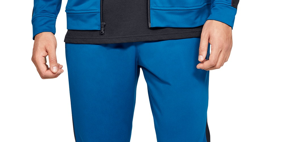 Calça de corrida Under Armour Unstoppable masculina, azul marinho, tamanho grande