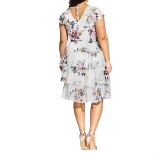 Vestido feminino City Chic Plus Summer Love, branco, tamanho 24W