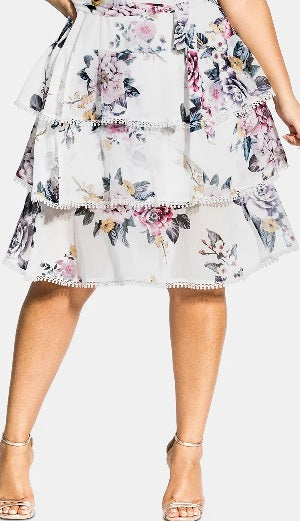 Vestido feminino City Chic Plus Summer Love, branco, tamanho 24W