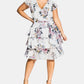 Vestido feminino City Chic Plus Summer Love, branco, tamanho 24W