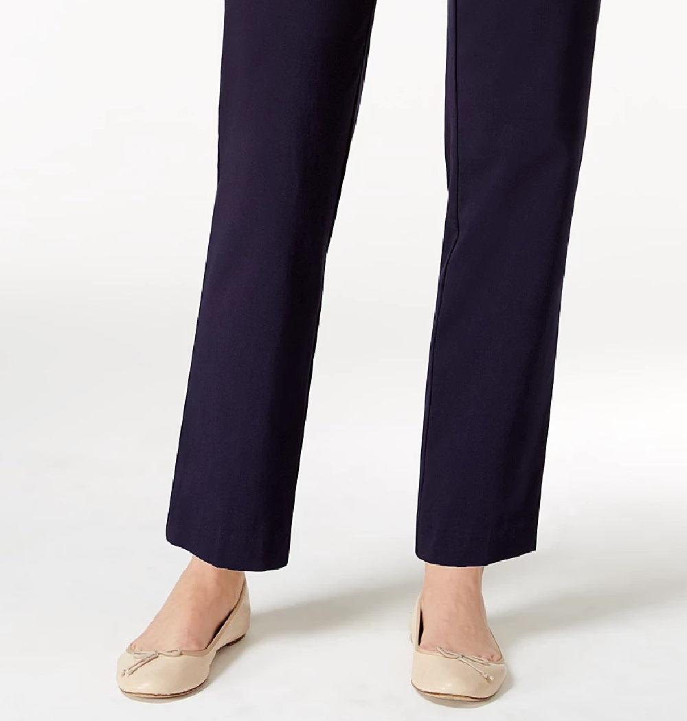 Calça feminina Alfred Dunner Classics Allure Slim Leg Azul-marinho