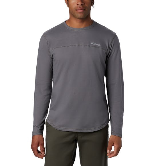 Camiseta Columbia Rugged Ridge Manga Longa Masculina Cinza Escuro Tamanho XG