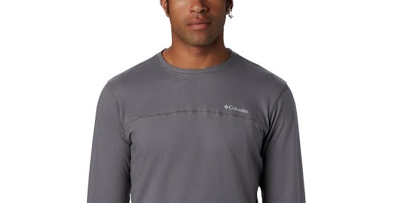 Camiseta Columbia Rugged Ridge Manga Longa Masculina Cinza Escuro Tamanho XG