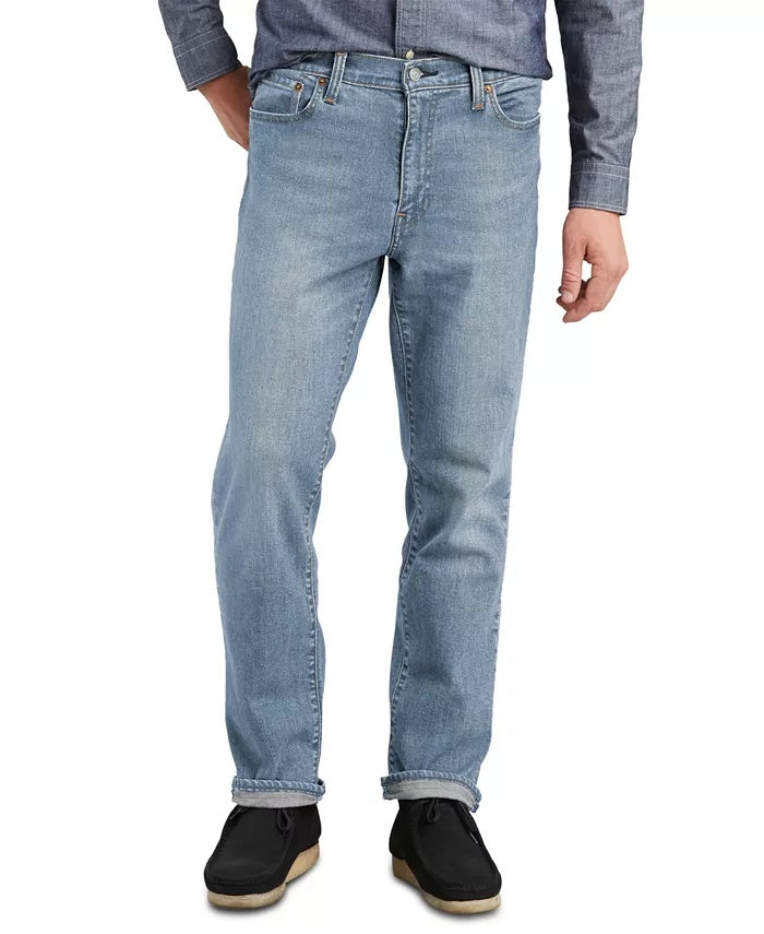 Calça jeans Levi's 541 Athletic Fit All Season Tech rasgada e reparada, azul, tamanho 32x32