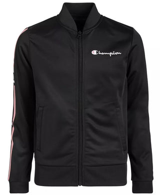 Jaqueta esportiva Champion Little Girls Logo, preta, tamanho 4