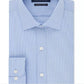 Camisa social Tommy Hilfiger masculina com ajuste atlético e desempenho elástico, gola flexível, listrada, azul brilhante, tamanho 15,5 x 34 x 35