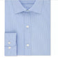 Camisa social Tommy Hilfiger masculina com ajuste atlético e desempenho elástico, gola flexível, listrada, azul brilhante, tamanho 15,5 x 34 x 35