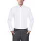 Camisa social masculina DKNY Slim Fit Performance Stretch resistente a rugas e punho francês, branca, tamanho 15,5 x 34 x 35