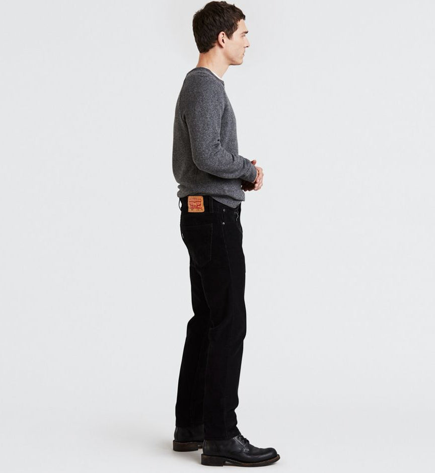 Calça Levi's 502 Taper Veludo Cotelê Masculina Preta Tamanho 33L x 30G