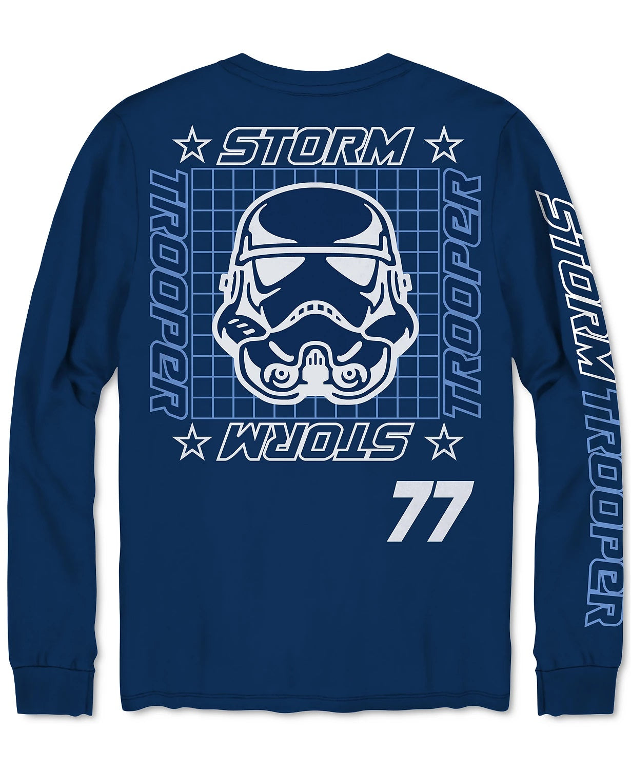 Camiseta infantil Star Wars Stormtrooper 77 Grid para meninos, azul marinho, tamanho 4