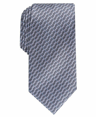 Gravata Perry Ellis Portage Neat Masculina Tamanho Regular Cinza Escuro