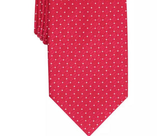Gravata Perry Ellis Kimball Micro Dot Masculina Vermelha Tamanho Regular