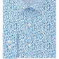 Camisa social masculina Kenneth Cole Reaction All Day Flex Slim-Fit Performance Stretch estampada azul tamanho 15,5 x 34-35