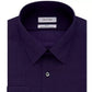 Camisa social masculina Calvin Klein Steel Slim Fit, sem passar roupa, com gola espinha de peixe, roxa, tamanho 16x34-35