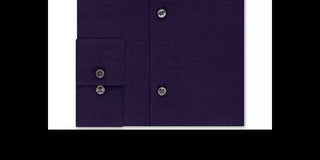 Camisa social masculina Calvin Klein Steel Slim Fit, sem passar roupa, com gola espinha de peixe, roxa, tamanho 16x34-35