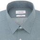 Camisa social masculina Calvin Klein Steel Slim-Fit, sem necessidade de passar, com estampa elástica, verde, tamanho 34-35
