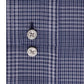Camisa social masculina Calvin Klein Steel Slim Fit Stretch Performance, sem necessidade de passar, com regulagem de temperatura, azul xadrez, tamanho marinho, 36x37