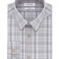 Camisa social xadrez Calvin Klein masculina slim fit stretch, bege, tamanho 34-35