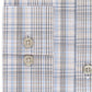 Camisa social xadrez Calvin Klein masculina slim fit stretch, bege, tamanho 34-35