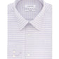 Camisa social masculina Calvin Klein Steel Classic/Regular-Fit, sem necessidade de passar, com estampa elástica, xadrez, roxa, tamanho 17x34-35