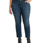 Calça jeans skinny plus size rasgada Levi's feminina, azul, tamanho 16W