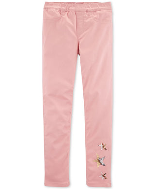 Carter's Little & Big Girls Stars Pull-On Twill Jeggings Pink Size 7
