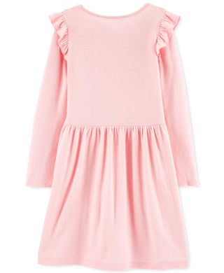 Carter's Little & Big Girls Sequin Butterflies Jersey Dress Pink Size 7