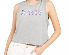 Levi's Women's Cropped Logo Tank Gray Size Small