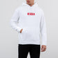 Moletom com capuz Levi's masculino com logotipo, branco, tamanho XX-G