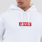 Moletom com capuz Levi's masculino com logotipo, branco, tamanho XX-G