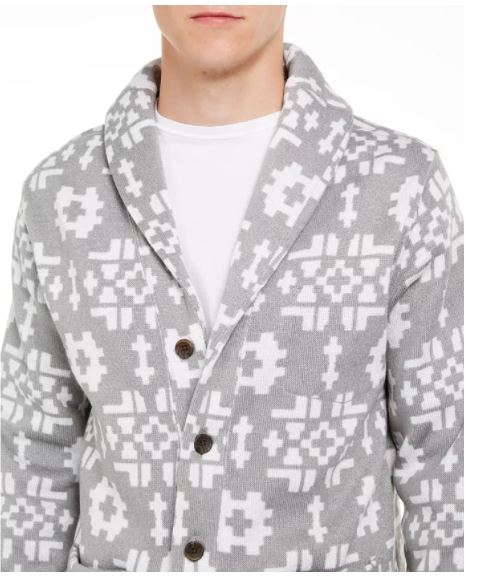 Suéter Levi's Masculino Estampado Gola Xale Branco Tamanho X-G
