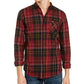 Camisa de flanela xadrez Levi's Booth Regular-Fit Masculina, vermelha, tamanho médio