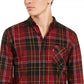 Camisa de flanela xadrez Levi's Booth Regular-Fit Masculina, vermelha, tamanho médio