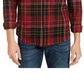 Camisa de flanela xadrez Levi's Booth Regular-Fit Masculina, vermelha, tamanho médio