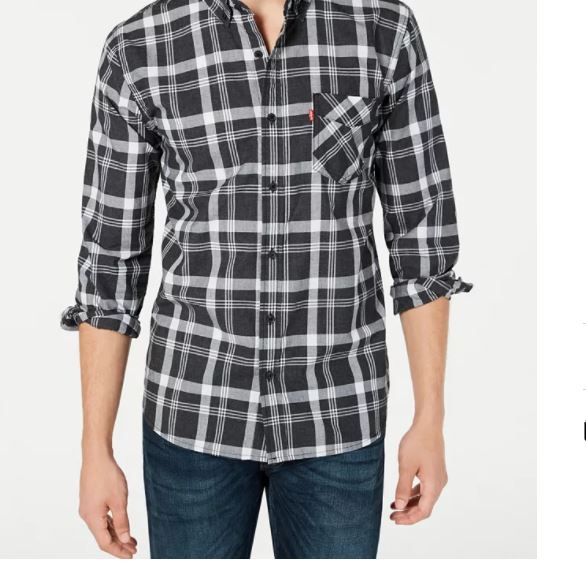 Camisa xadrez Reese masculina Levi's cinza tamanho pequeno