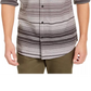 Camisa de flanela listrada Levi's Avalon masculina, cinza, tamanho pequeno