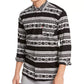 Camisa Levi's Norte Regular Fit Geo Stripe Masculina Cinza Tamanho P