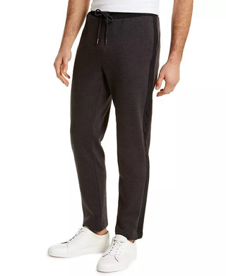 Calça de moletom masculina Calvin Klein Mix Media, preta, tamanho médio