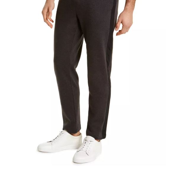 Calça de moletom masculina Calvin Klein Mix Media, preta, tamanho médio